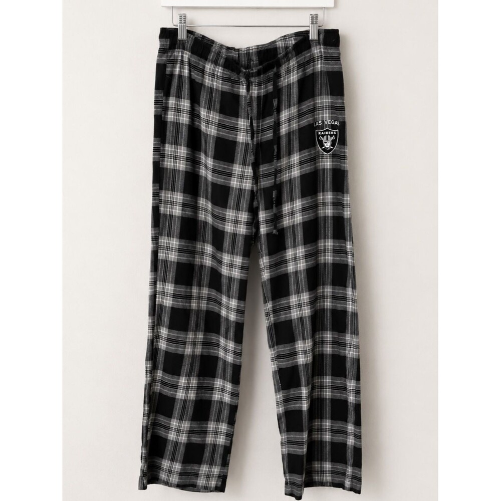 Las Vegas Raiders Plaid Pajama Lounge Pants Men’s Medium NFL Sleepwear Unisex